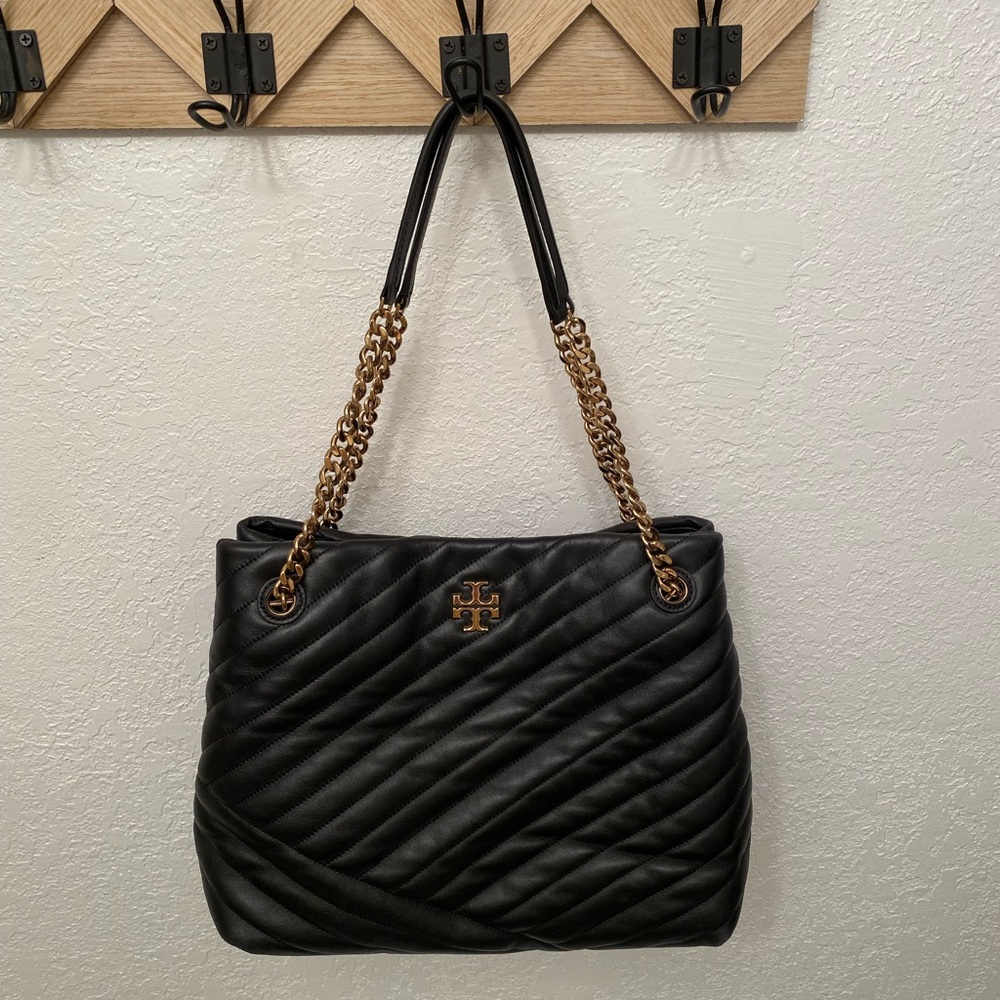 Black quilted Tory Burch purse